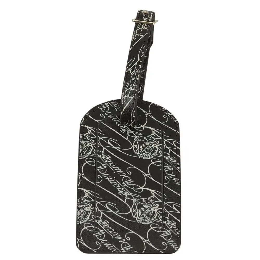Berluti Calligraphy Name Tag Leather Brown